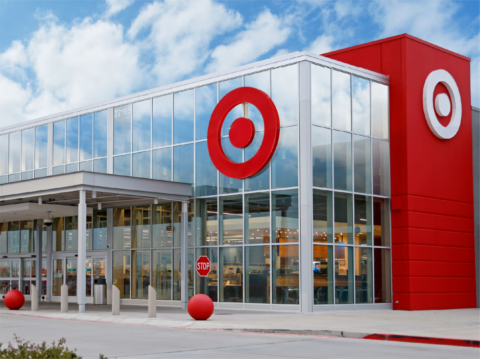 The outside of a Target store.
